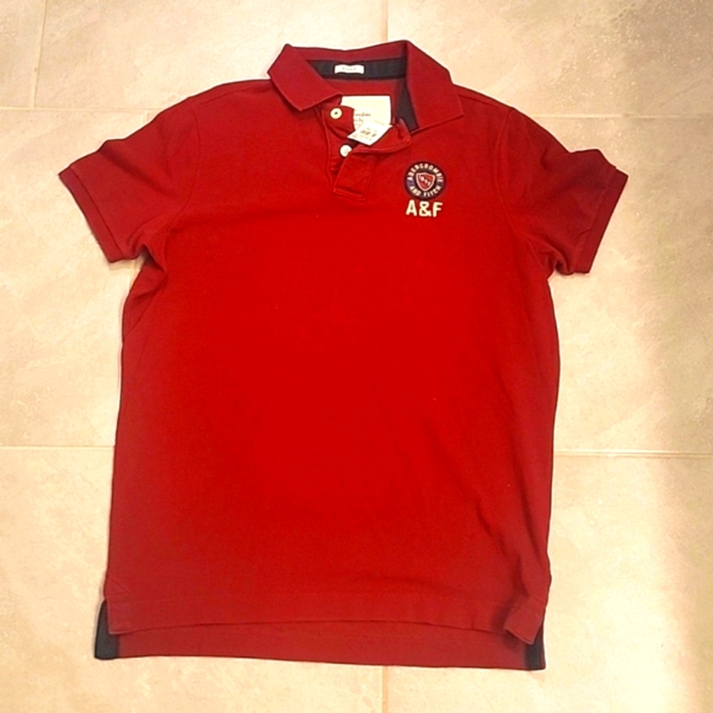 Abercrombie & Fitch XL (14/16) Boys Polo Shirt. NWT. Deep Red Color, or Burgundy